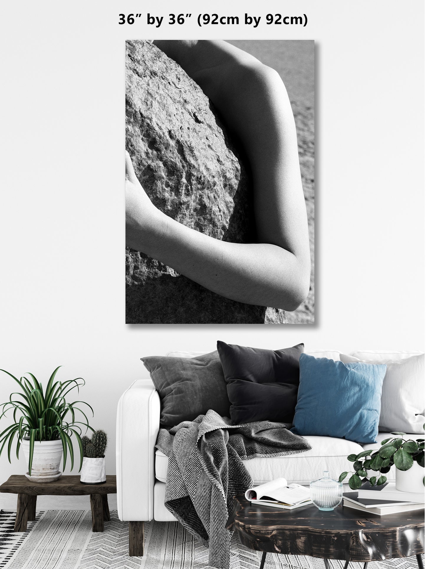 Desert Nude 1 | B n W Gloss Print | Art Nude Home Decor | Erotic Wall Art | Sexy Bedroom Decor | Gifts for Him | Nude Art Print | Erotic Art