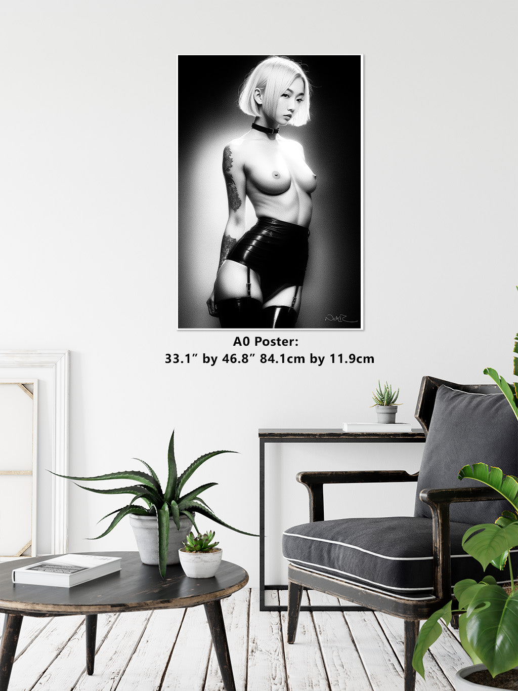 Kyoto Erito 3 - Gloss Print | Photography Girts | Naked Woman | Female Photos | Black N White Print | Black And White | Female Wall Art