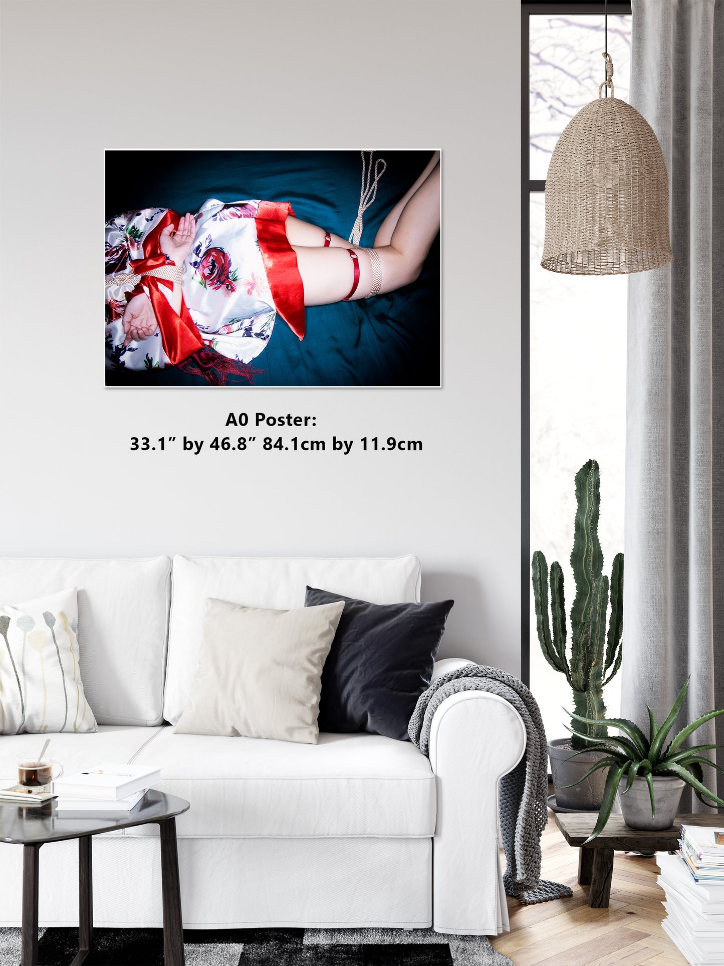 Shibari Colors 4 - Gloss Poster | Fetish photography | Japanese Sex Art | Kinbaku Art Print | Woman BDSM | Erotic Wall Art | Gifts for Him
