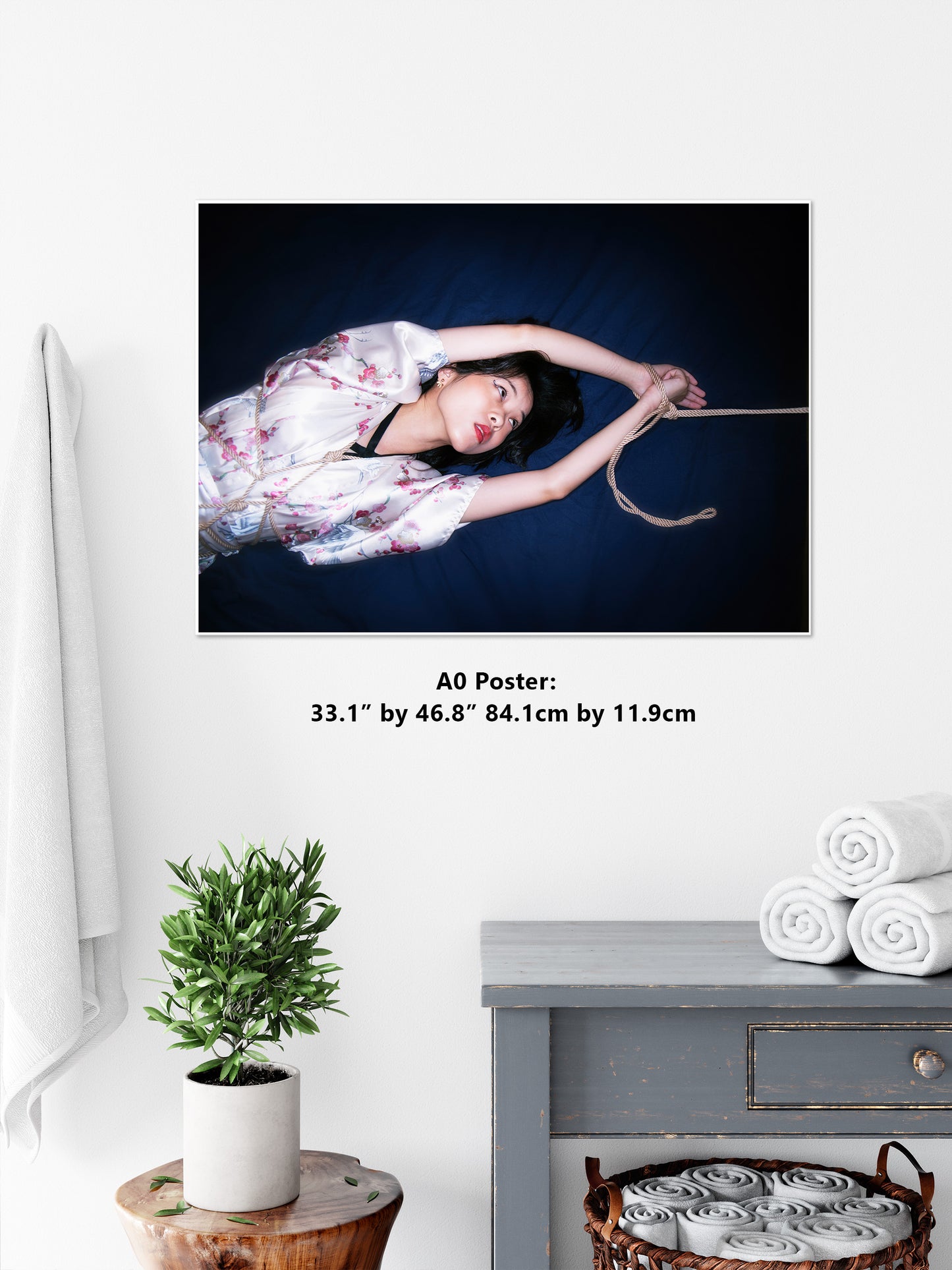 Shibari Colors 9 - Gloss Poster | Fetish photography | Japanese Sex Art | Kinbaku Art Print | Woman BDSM | Erotic Wall Art | Gifts for Him