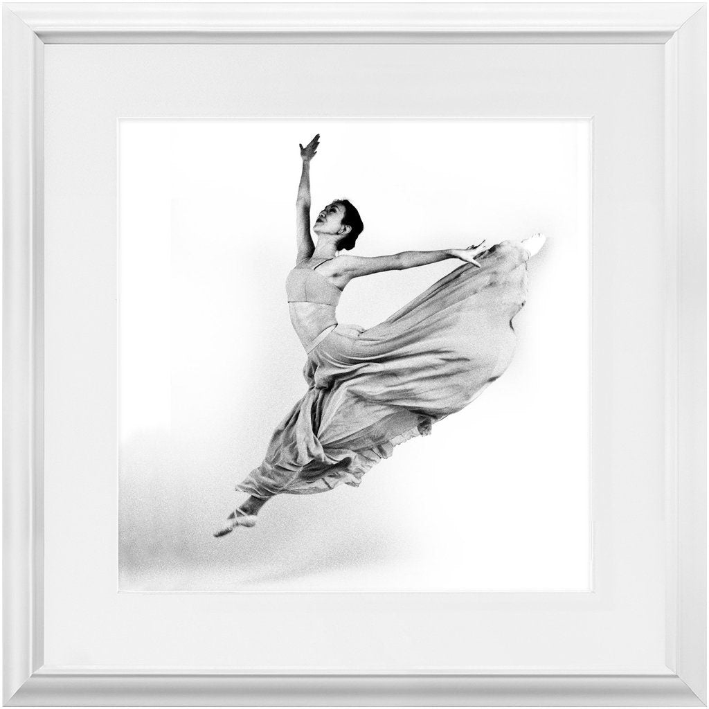 Contemporary Ballerina Leaping 1 -Square Framed Photo | Contemporary Dance | Dancer Art Photo | Dance Photography | Photography Prints