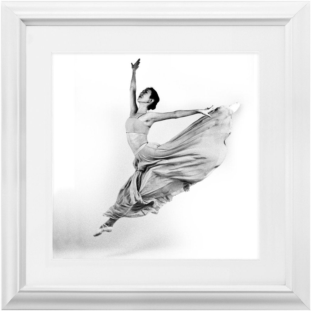 Contemporary Ballerina Leaping 1 -Square Framed Photo | Contemporary Dance | Dancer Art Photo | Dance Photography | Photography Prints