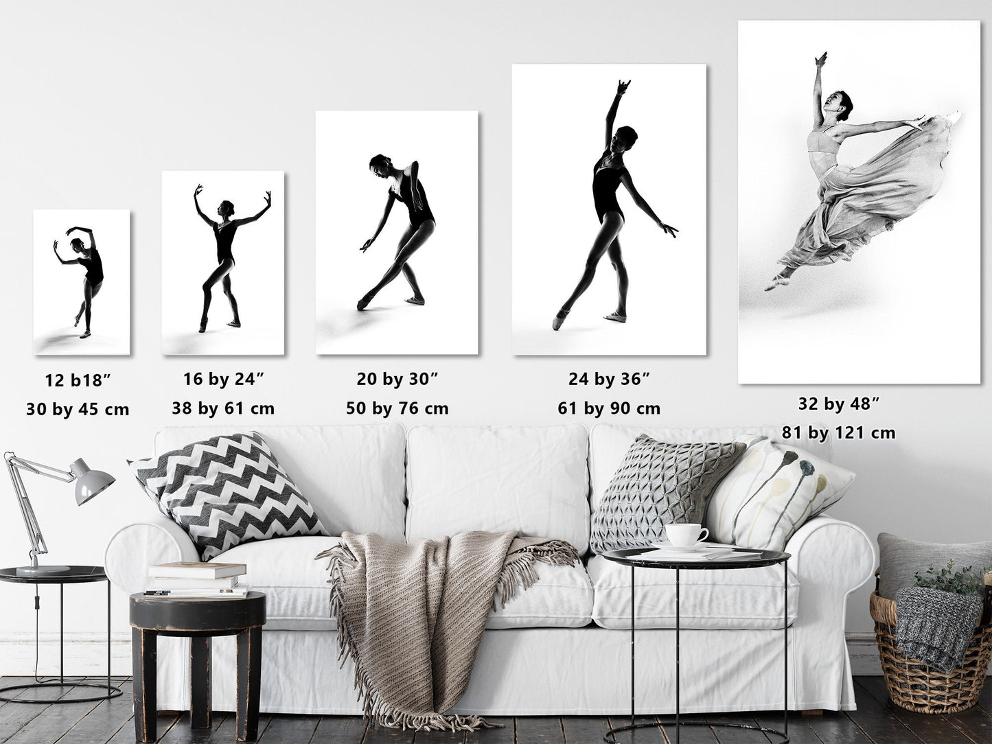 Contemporary Ballerina Leaping 3-Square Framed Photo | Contemporary Dance | Dancer Art Photo | Dance Photography | Photography Prints