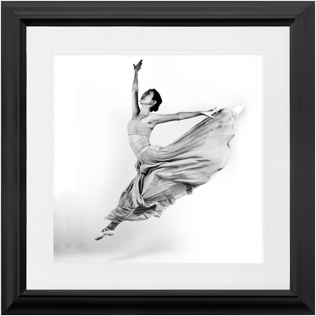 Contemporary Ballerina Leaping 1 -Square Framed Photo | Contemporary Dance | Dancer Art Photo | Dance Photography | Photography Prints