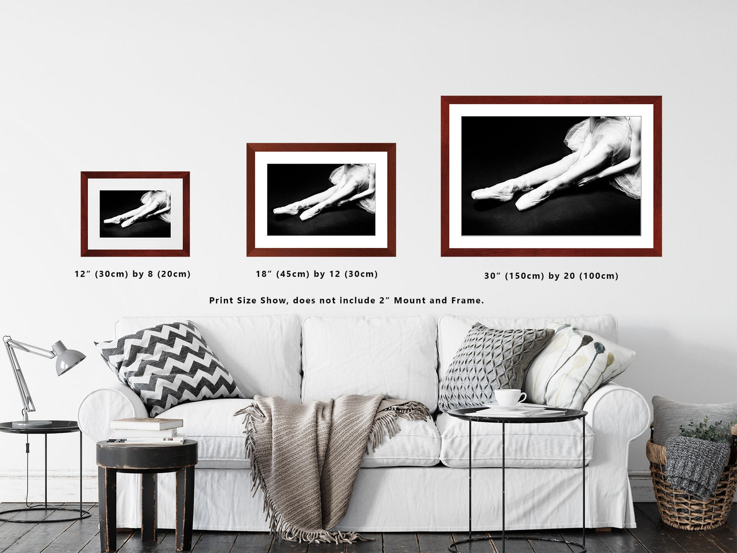 Ballet Tying Ribbon - Contemporary Framed Art Photo