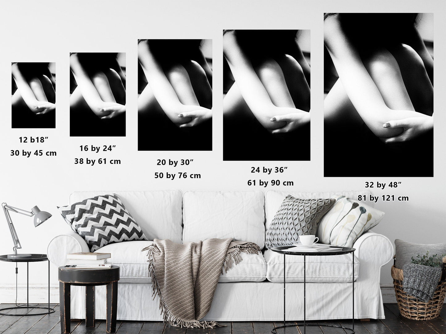 Contour Nude 10 - Digital PDF File | Erotic Wall Art | Sexy Bedroom Decor | Gifts for Him | Nude Art Print | BW photography | Naked Woman