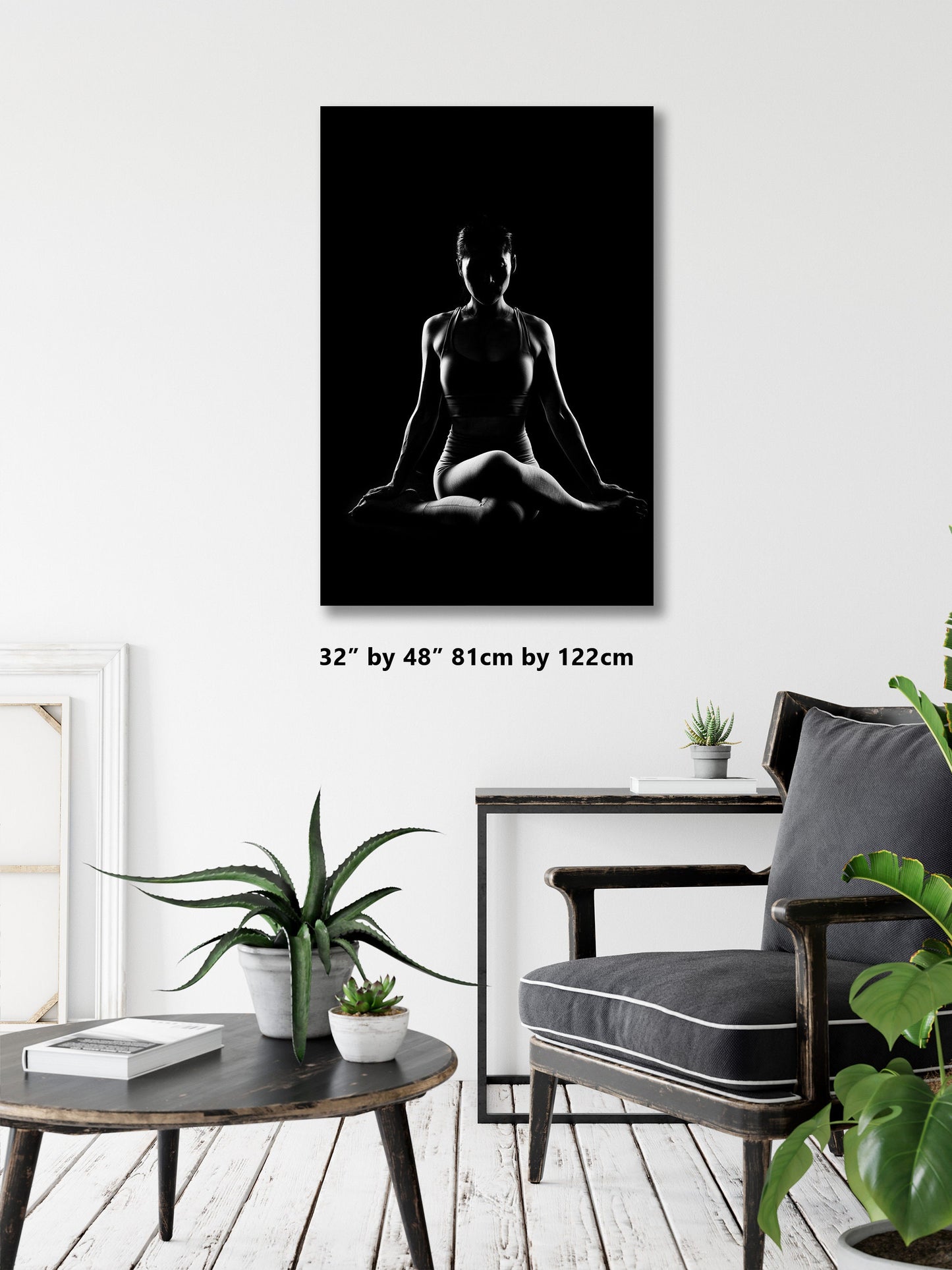 Yoga As Art 1 P Cross Leg | Digital PDF Art Print | | Yoga Pose Wall Art | |Spiritual Photos | Black And White | Yoga Digital Print