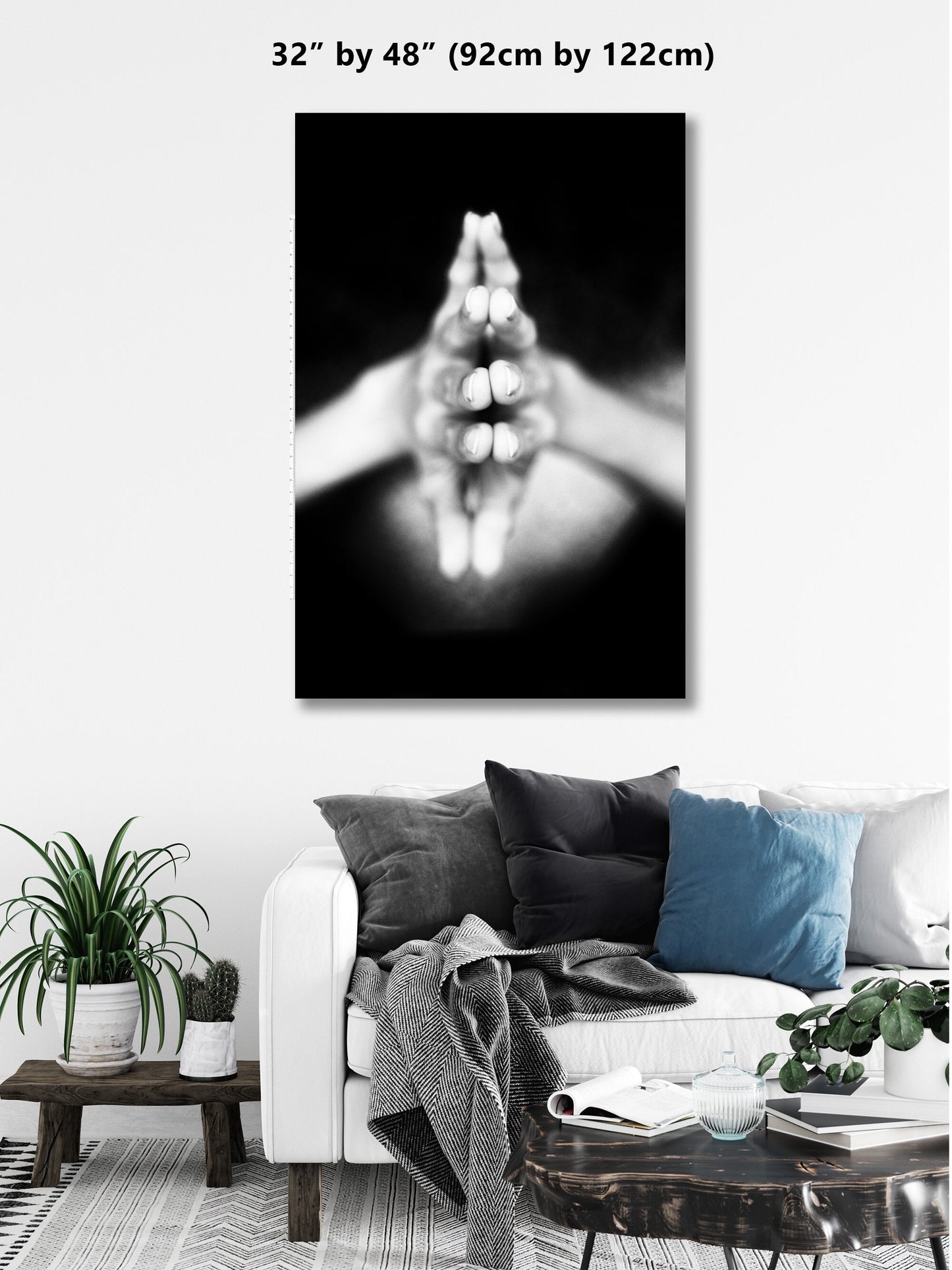Yoga As Art 3 P Prayer | Digital PDF File | Yoga Pose Wall Art | Yoga Studio Decor | Spiritual Photos | Black And White | Yoga Digital Print