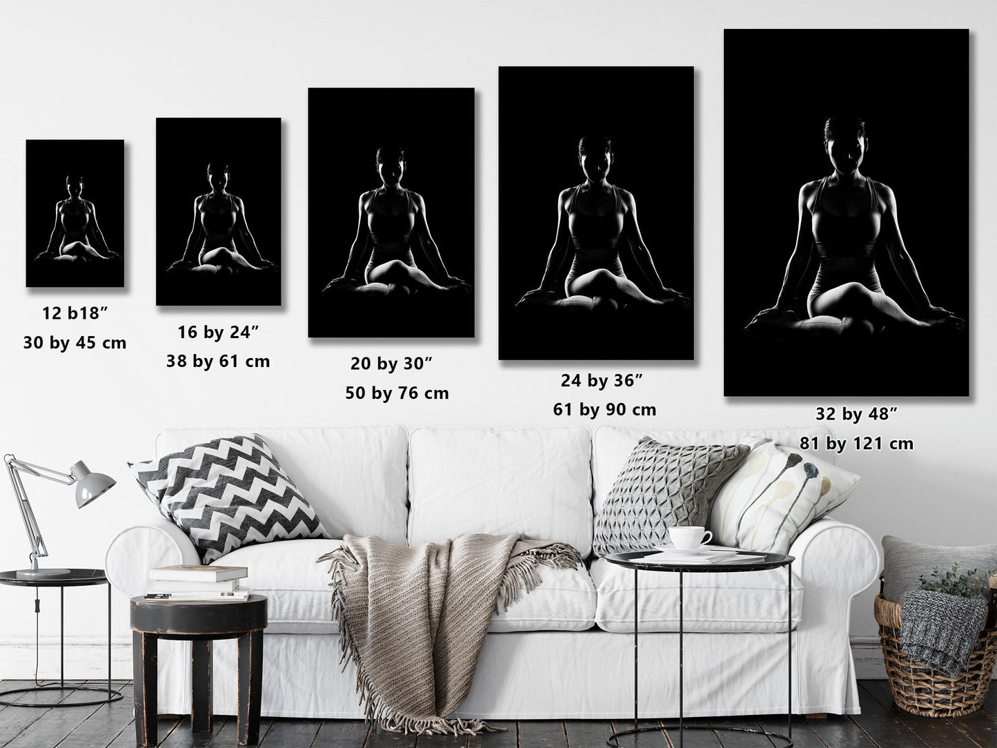 Yoga As Art 1 P Cross Leg | Digital PDF Art Print | | Yoga Pose Wall Art | |Spiritual Photos | Black And White | Yoga Digital Print