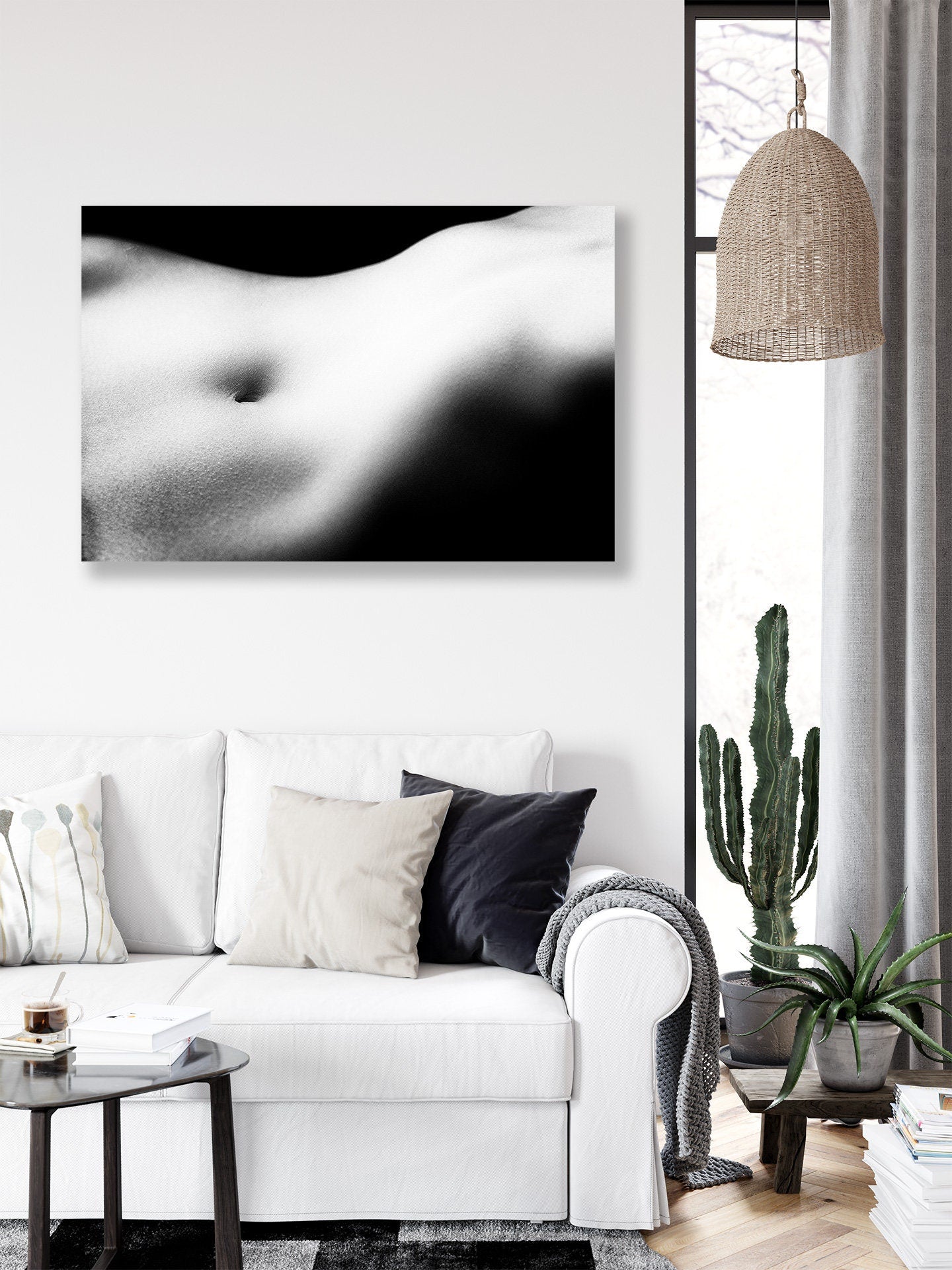 Contour Nude 3 - Gloss Print | Art Nude Home Decor | Erotic Wall Art | Sexy Bedroom Decor | Gifts for Him | Nude Art Print | Naked Female