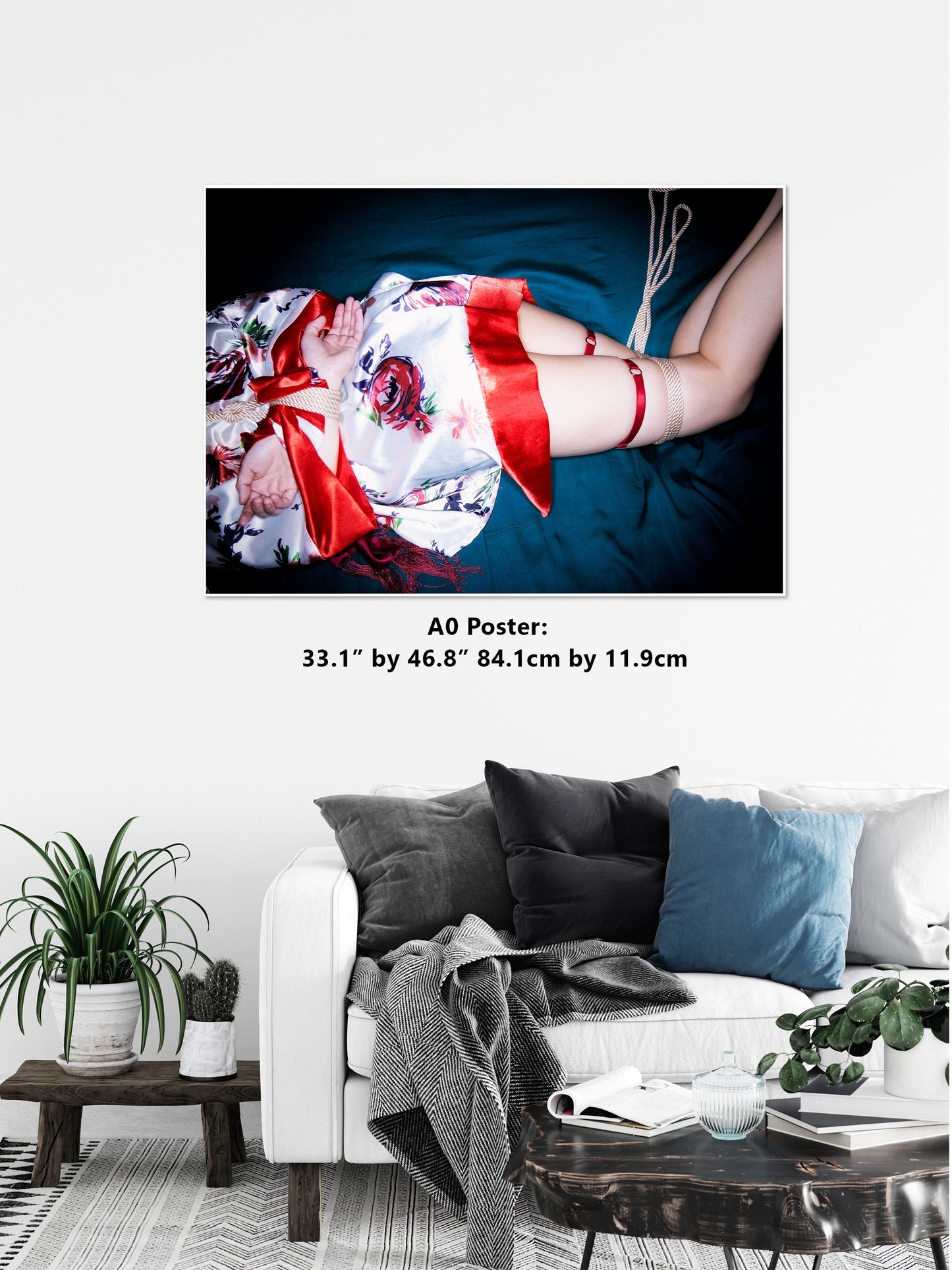 Shibari Colour 4 | Digital PDF File |Japanese Sex Art| Kinbaku Art Print | Woman BDSM | Erotic Wall Art | Gifts for Him | Rope Bondage Photo