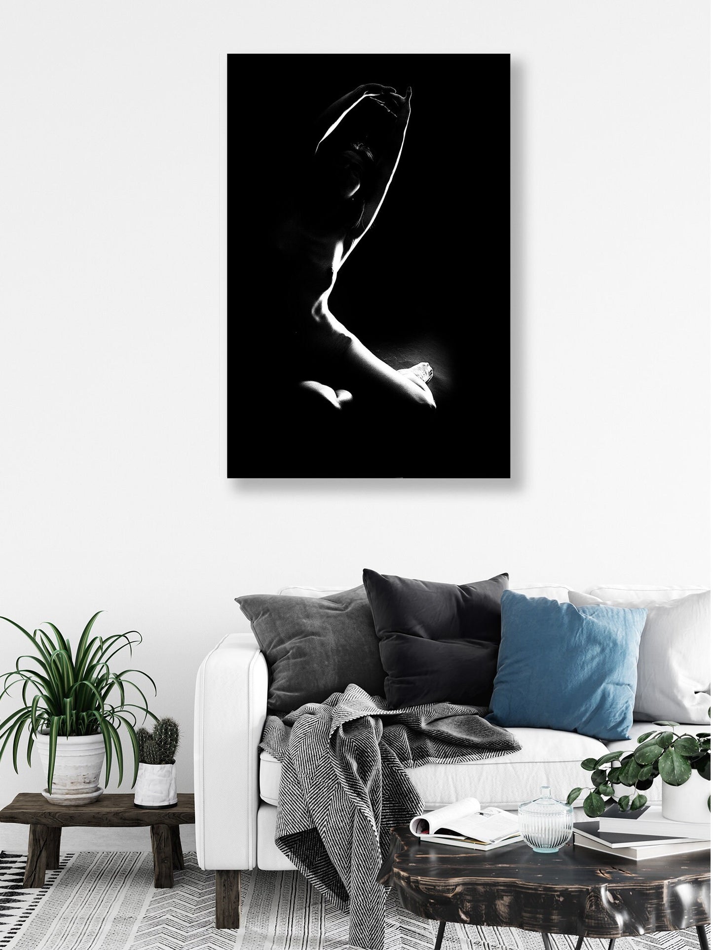 Contour Nude 4 - Gloss Print | Art Nude Home Decor | Erotic Wall Art | Sexy Bedroom Decor | Gifts for Him | Nude Art Print | Naked Woman