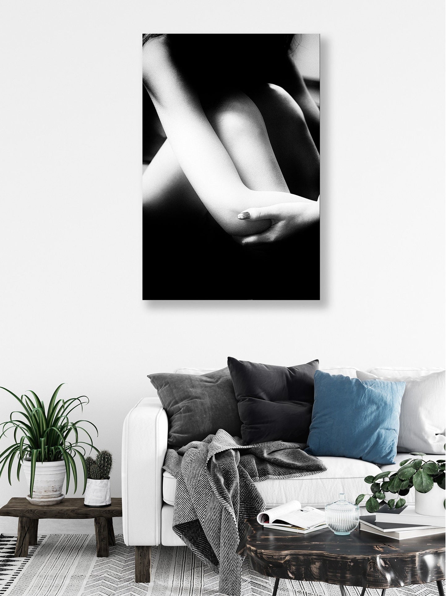 Contour Nude 10 - Digital PDF File | Erotic Wall Art | Sexy Bedroom Decor | Gifts for Him | Nude Art Print | BW photography | Naked Woman