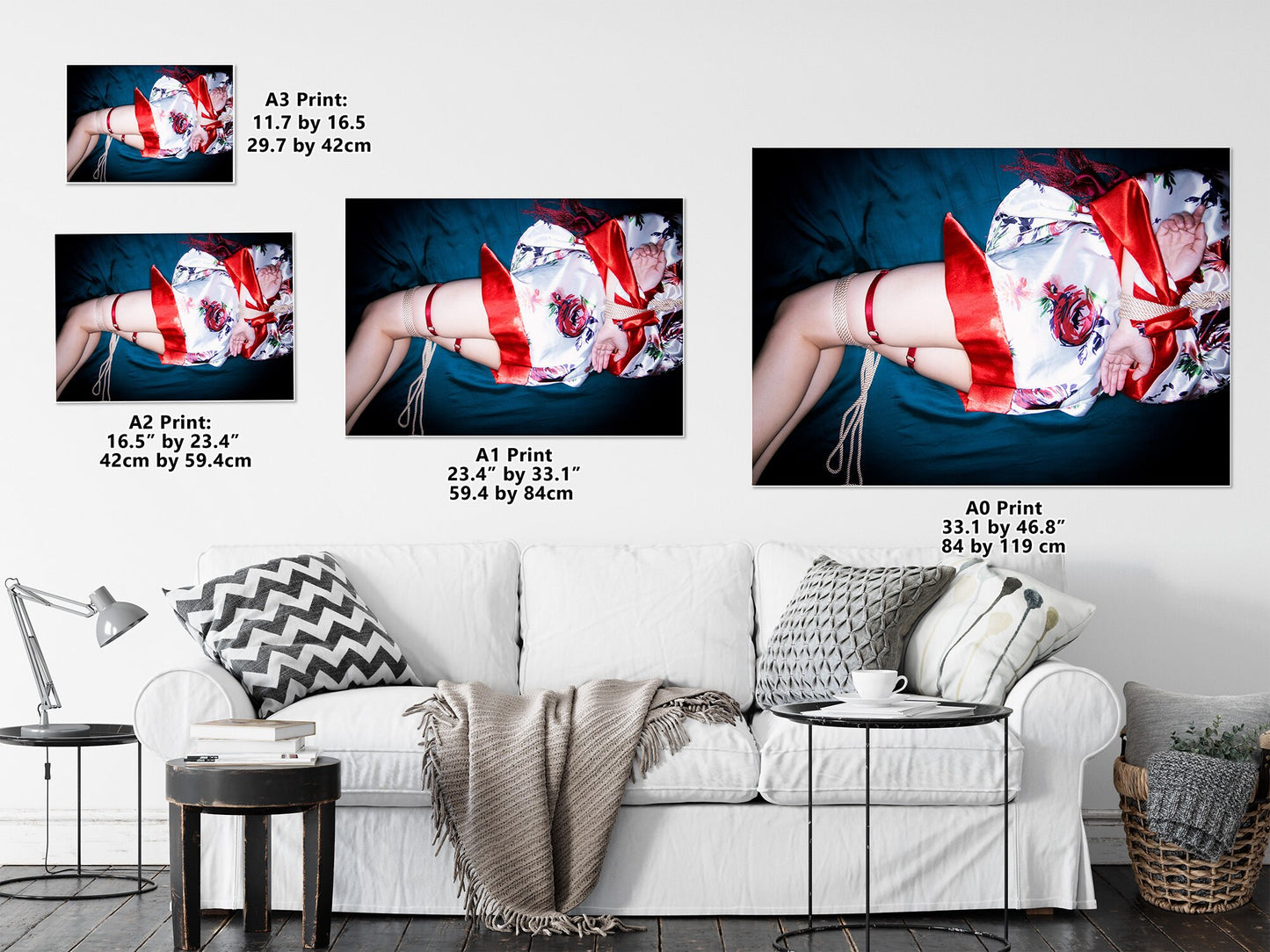 Shibari Colors 10 - Gloss Poster | Fetish photography | Japanese Sex Art | Kinbaku Art Print | Woman BDSM | Erotic Wall Art | Gifts for Him