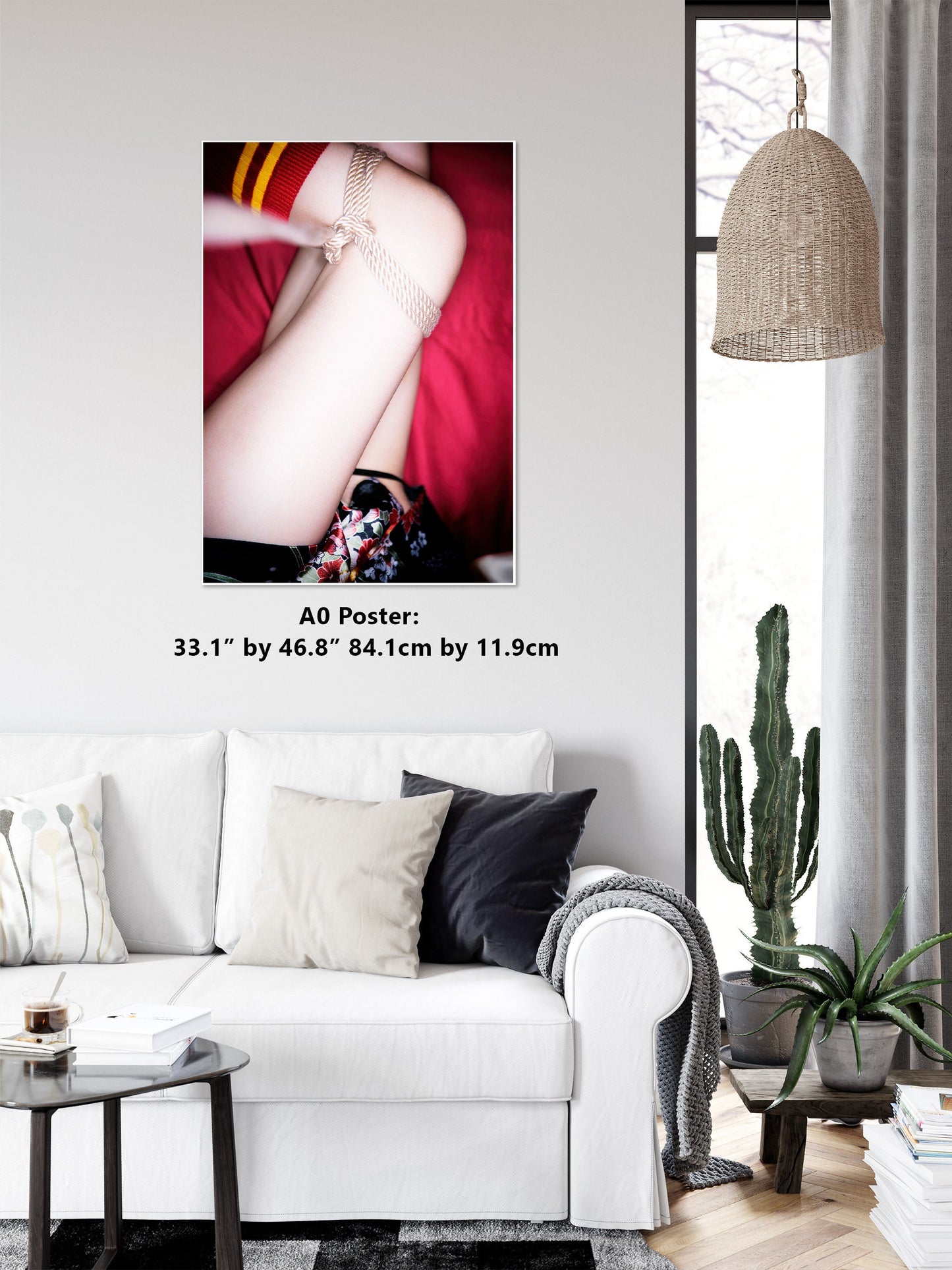 Shibari Colour 8 |Digital PDF File | Japanese Sex Art | Kinbaku Art Print | Woman BDSM | Erotic Wall Art | Gifts for Him| Rope Bondage Photo