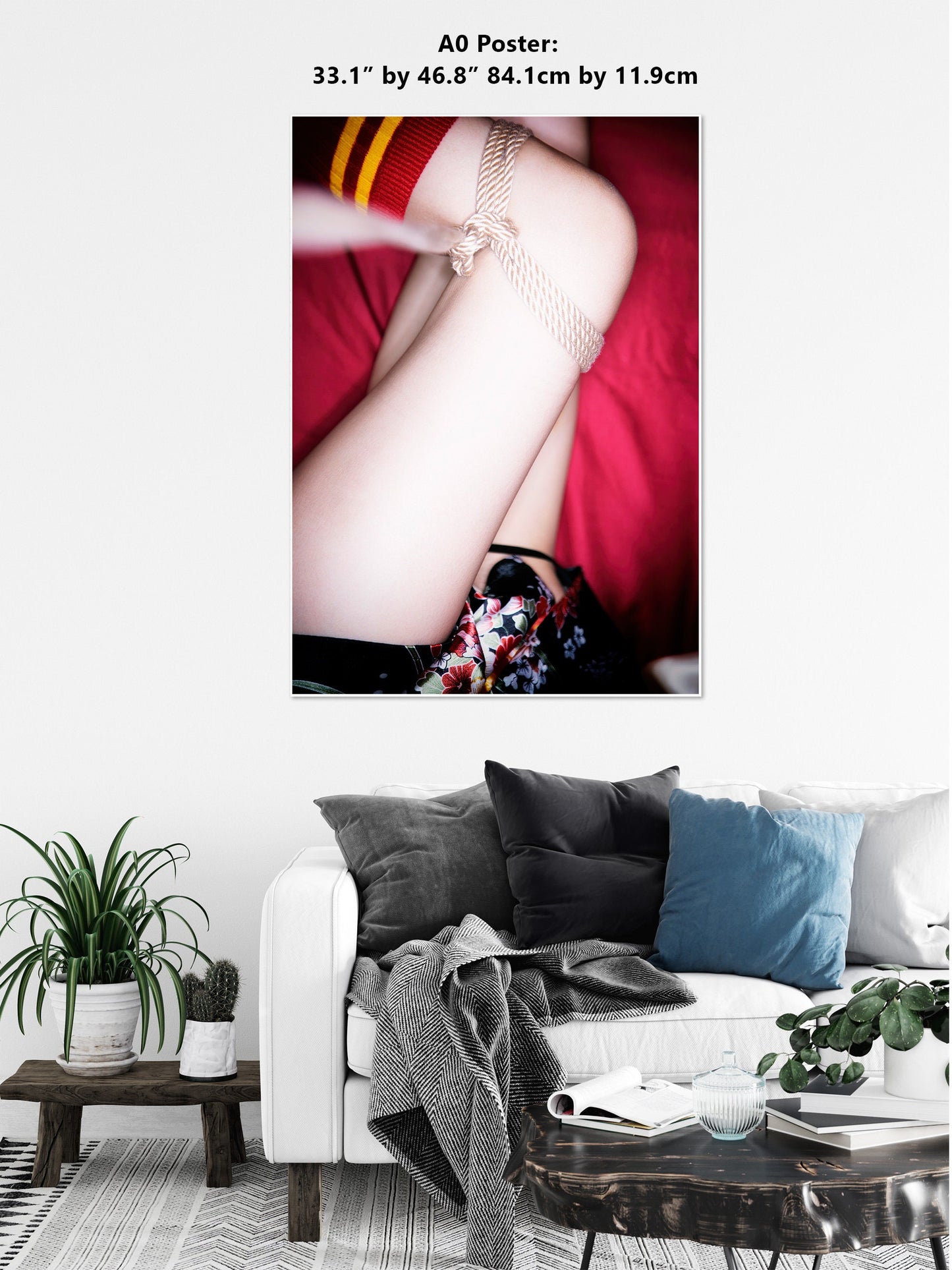 Shibari Colour 8 |Digital PDF File | Japanese Sex Art | Kinbaku Art Print | Woman BDSM | Erotic Wall Art | Gifts for Him| Rope Bondage Photo