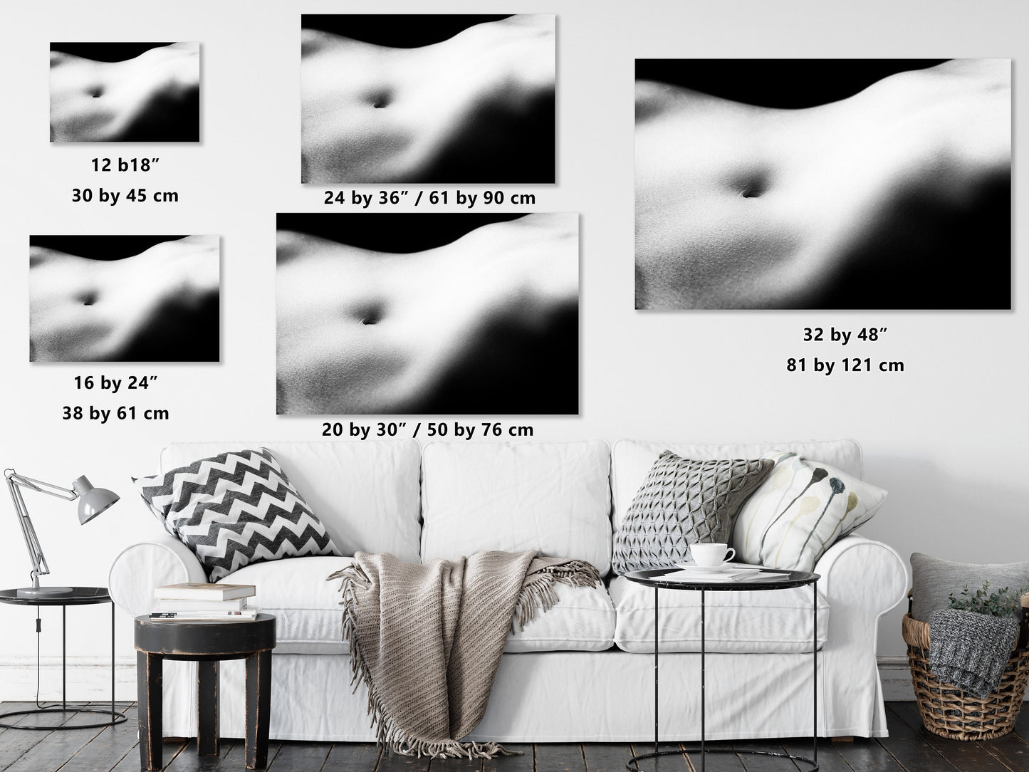 Contour Nude 3 - Gloss Print | Art Nude Home Decor | Erotic Wall Art | Sexy Bedroom Decor | Gifts for Him | Nude Art Print | Naked Female