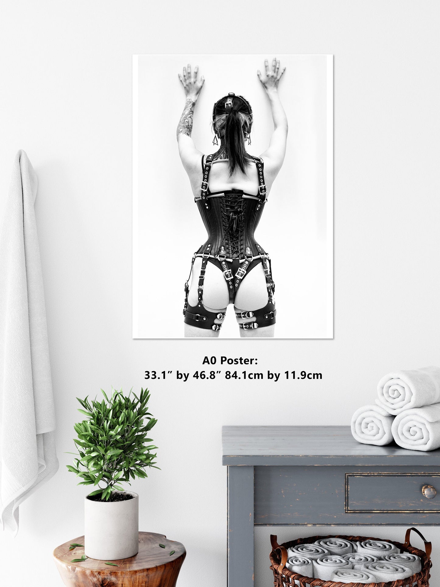 Leather Bondage 1| Digital PDF File | Fetish photography | BDSM Wall Art | Erotic Art Print | Bondage Photo | Sexy Bedroom Decor