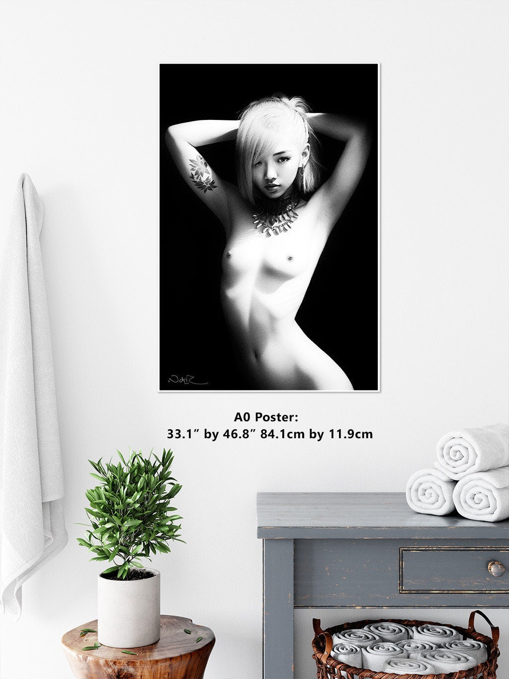 Kyoto Erito 2 - Digital PDF File | Art Nude Home Decor | Erotic Wall Art | Female Wall Art | Gifts for Him | Nude Print
