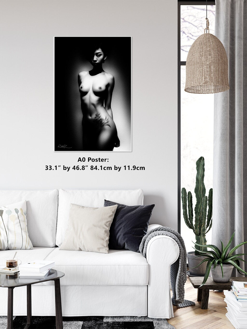 Kyoto Erito 4 - Gloss Print | Art Nude Home Decor | Erotic Wall Art | Sexy Bedroom Decor | Gifts for Him | Nude Print | Naked Woman