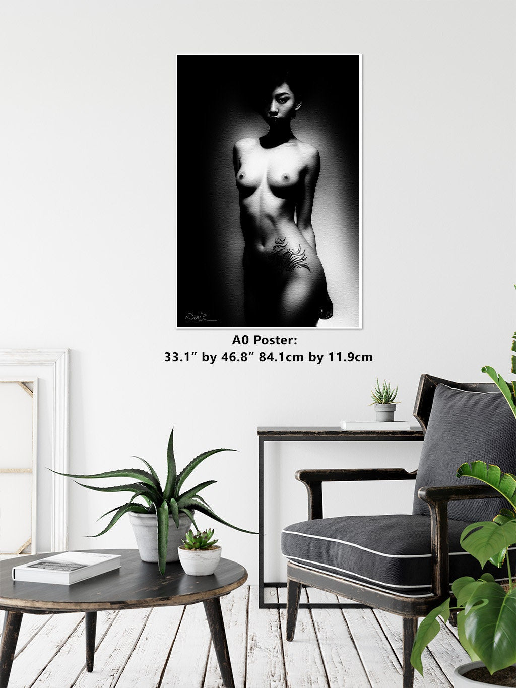 Kyoto Erito 4 - Gloss Print | Art Nude Home Decor | Erotic Wall Art | Sexy Bedroom Decor | Gifts for Him | Nude Print | Naked Woman
