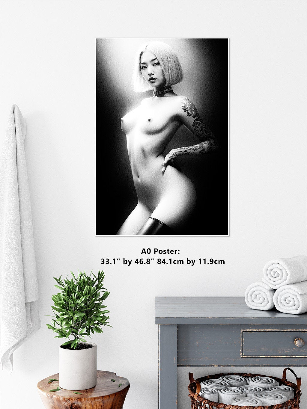 Kyoto Erito 4b - Gloss Print | Art Nude Home Decor | Erotic Wall Art | Sexy Bedroom Decor | Gifts for Him | Nude Print | Naked Woman