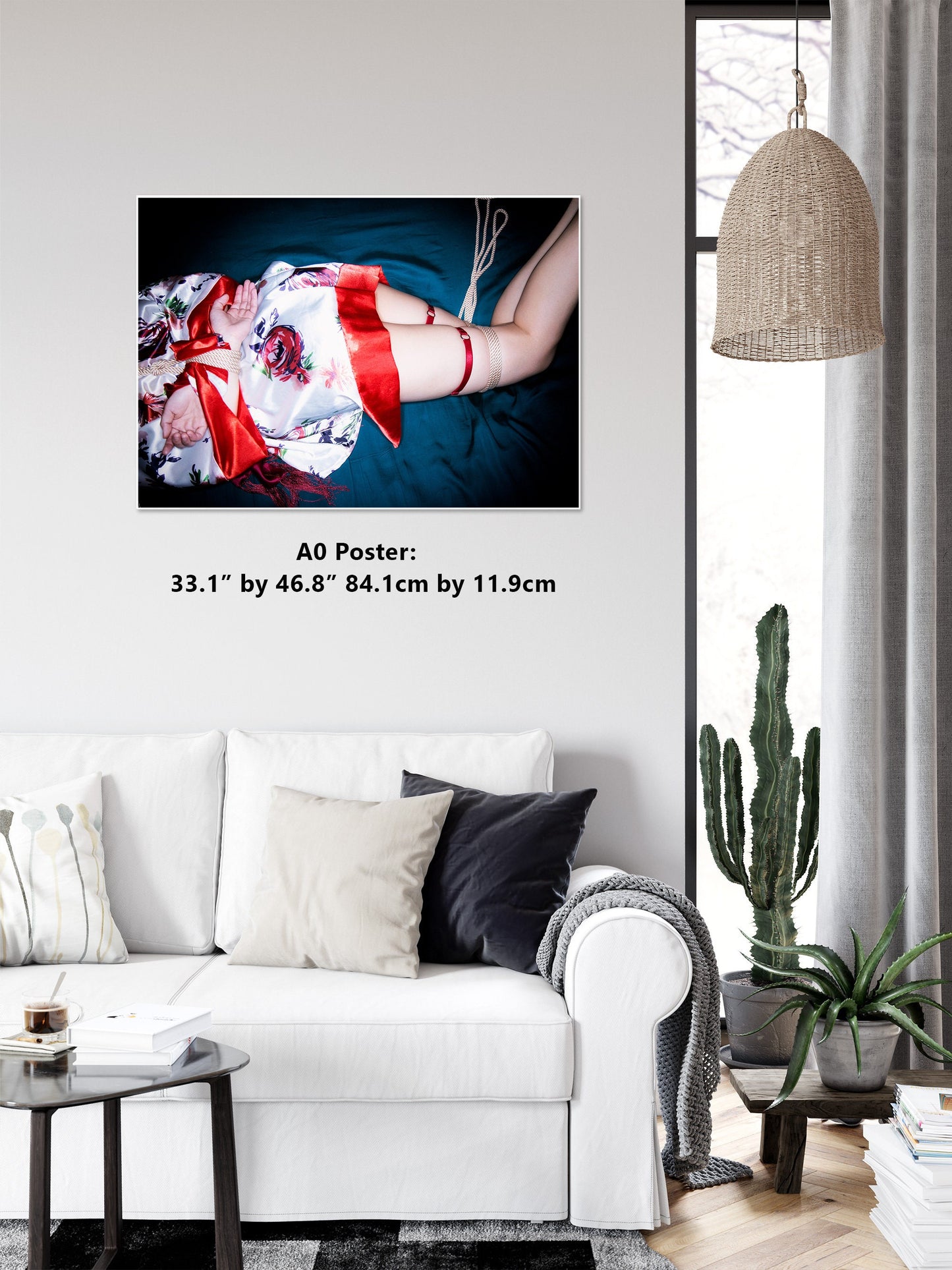 Shibari Colour 4 | Digital PDF File |Japanese Sex Art| Kinbaku Art Print | Woman BDSM | Erotic Wall Art | Gifts for Him | Rope Bondage Photo