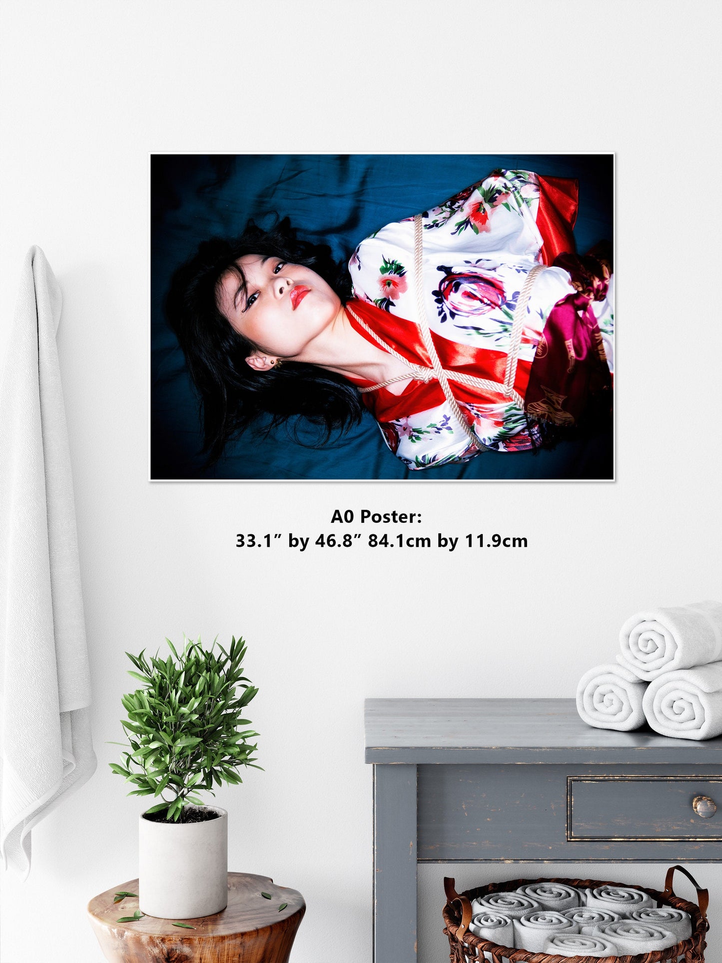 Shibari Colour 5Digital PDF File , Japanese Sex Art ,Kinbaku Art Print , Woman BDSM , Erotic Wall Art , Gifts for Him Rope Bondage Photo