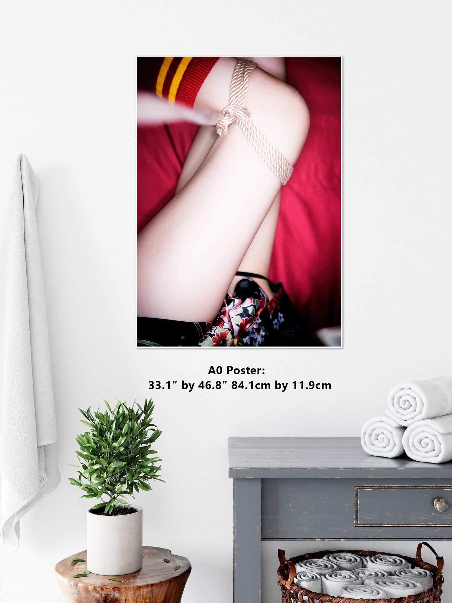 Shibari Colour 8 |Digital PDF File | Japanese Sex Art | Kinbaku Art Print | Woman BDSM | Erotic Wall Art | Gifts for Him| Rope Bondage Photo
