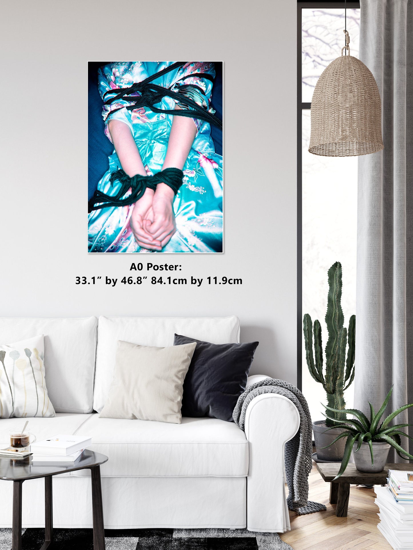 Shibari Colour 1| Digital PDF File |Japanese Sex Art | Kinbaku Art Print | Woman BDSM | Erotic Wall Art | Gifts for Him | Rope Bondage Photo
