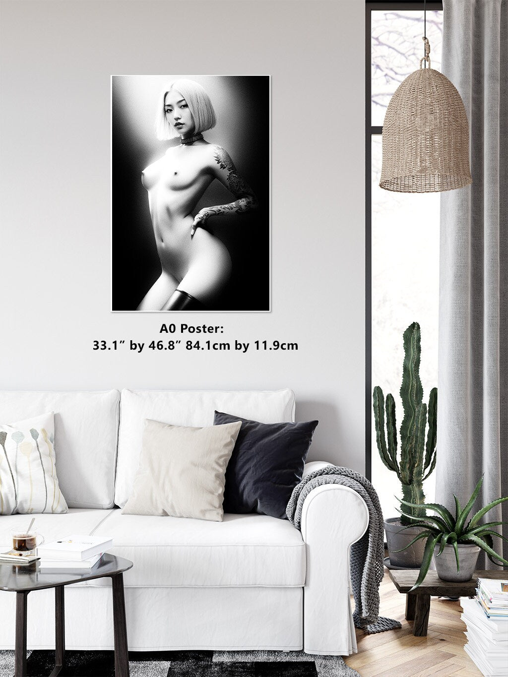 Kyoto Erito 4b - Gloss Print | Art Nude Home Decor | Erotic Wall Art | Sexy Bedroom Decor | Gifts for Him | Nude Print | Naked Woman