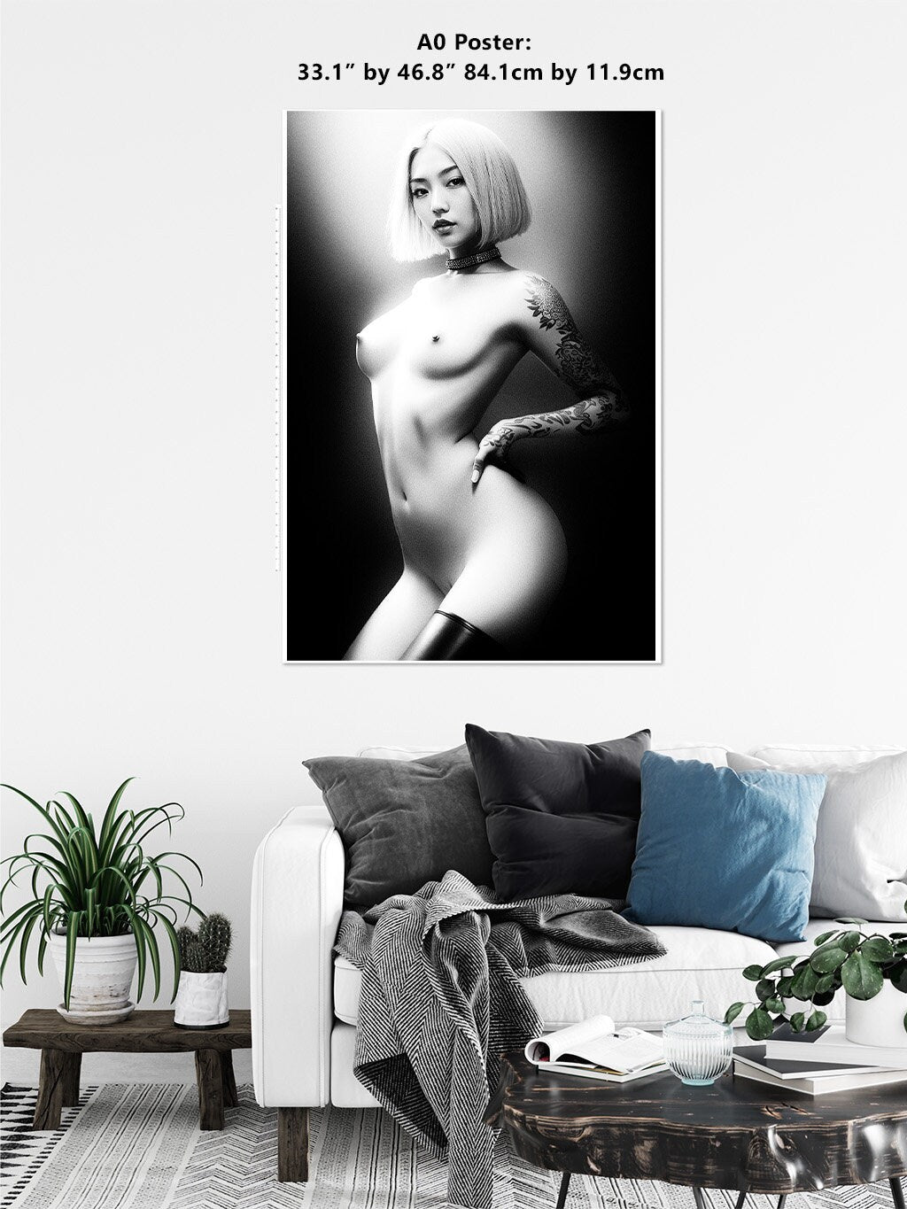 Kyoto Erito 4b - Gloss Print | Art Nude Home Decor | Erotic Wall Art | Sexy Bedroom Decor | Gifts for Him | Nude Print | Naked Woman