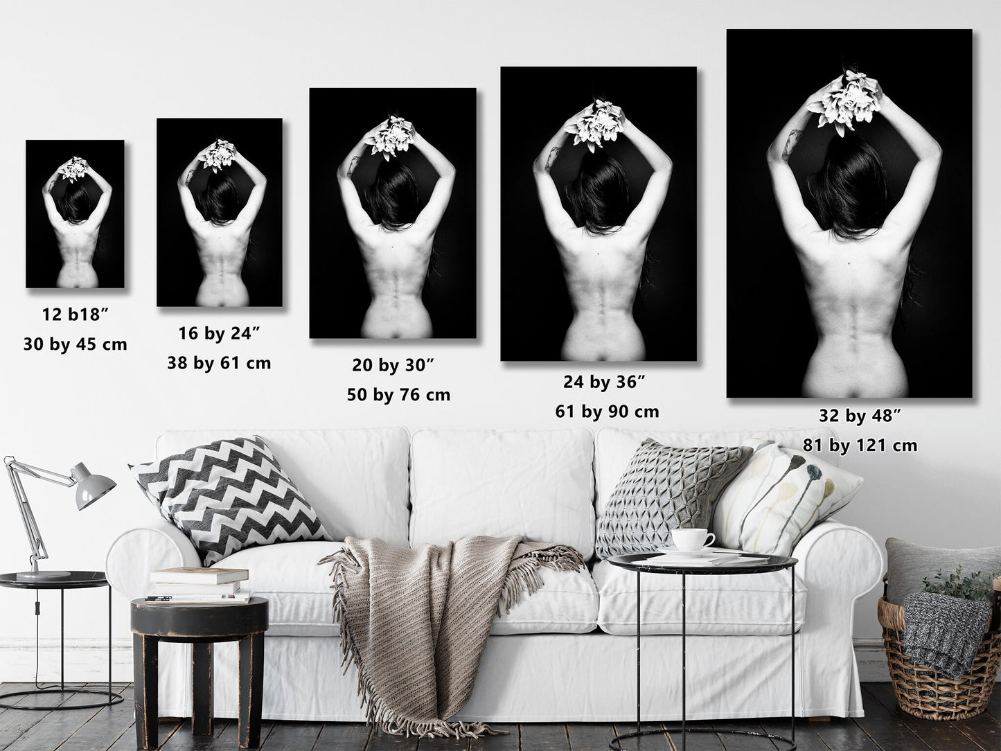 Kyoto Erito 6 | Professional Gloss Print | Photography Wall Art | Black and White | Nude Female | Sensual Art Women Print | Mature Content